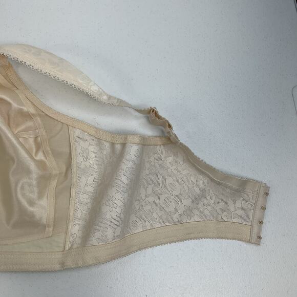 Underscore 48DD 48E Bra Unlined Wirefree Full Coverage Beige Lift Support Tan - Picture 10 of 14